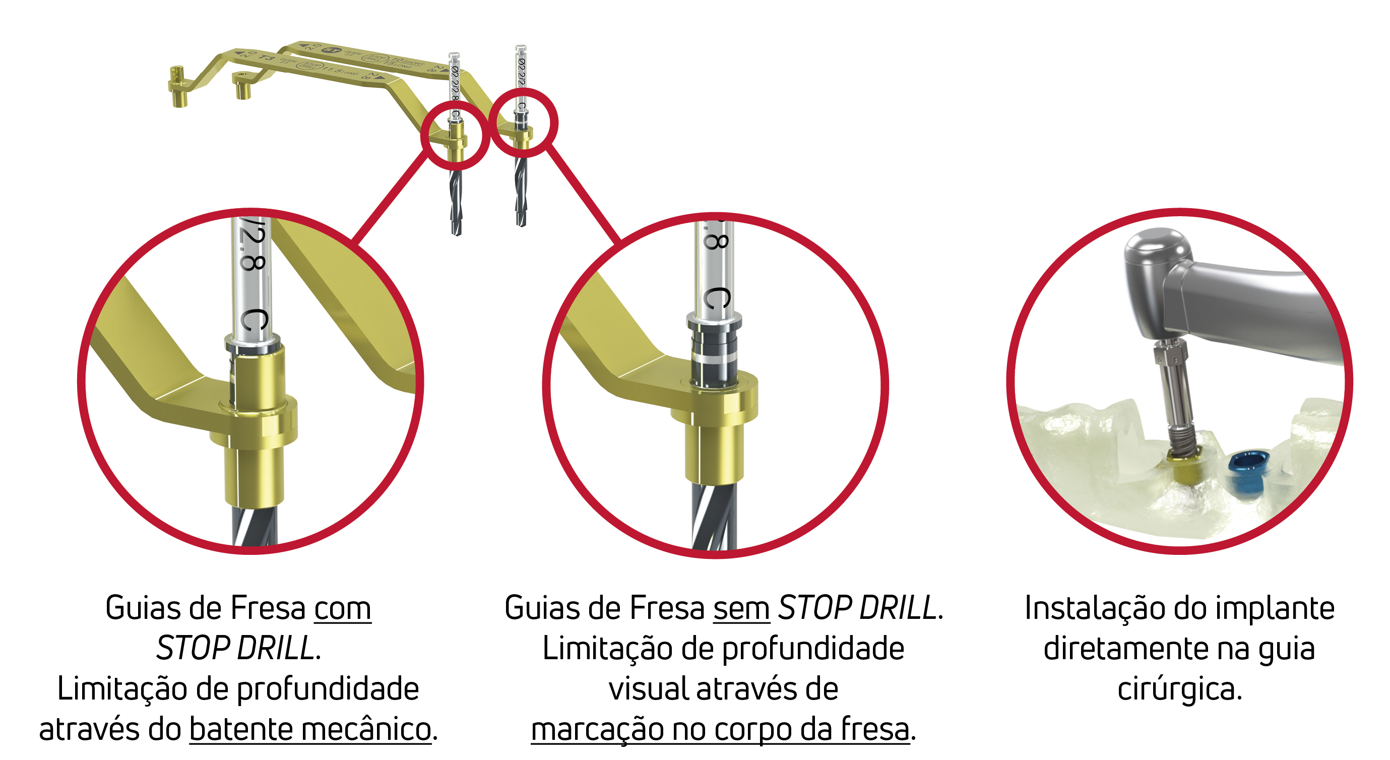 guia de fresas para cirurgia guiada